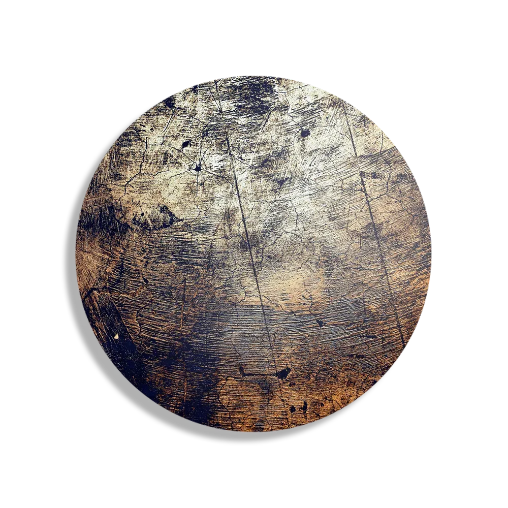 Schilderij Boomstam - Boomschors - Hout Patroon Rond – Muurcirkel Template TP DB Rond Abstract 94 1