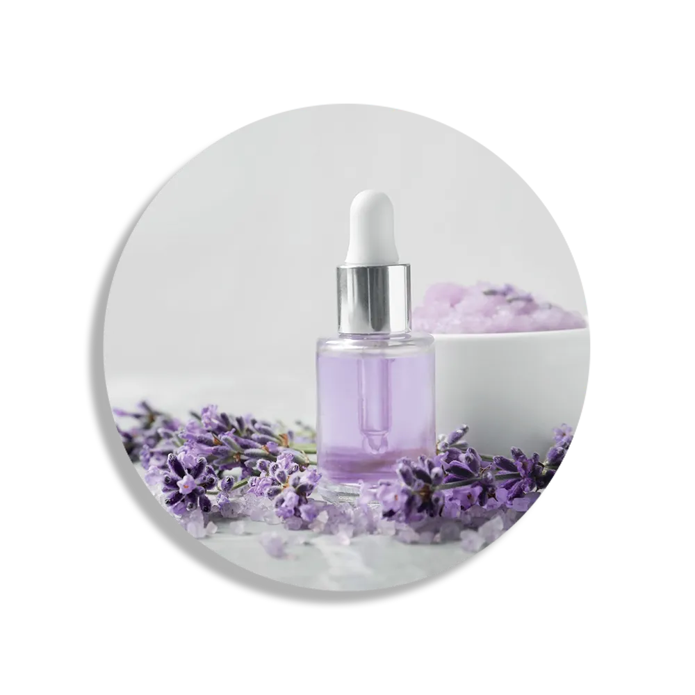 Schilderij Beautysalon Lavendel Marmer 02 Rond – Muurcirkel Template TP DB Rond Beauty 14 1