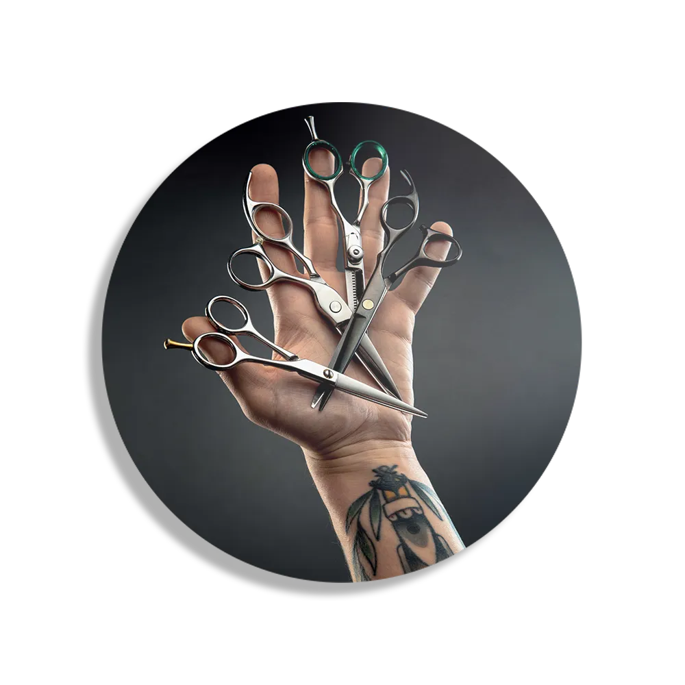 Schilderij Barber Shop 01 Rond – Muurcirkel Template TP DB Rond Beauty 16 1