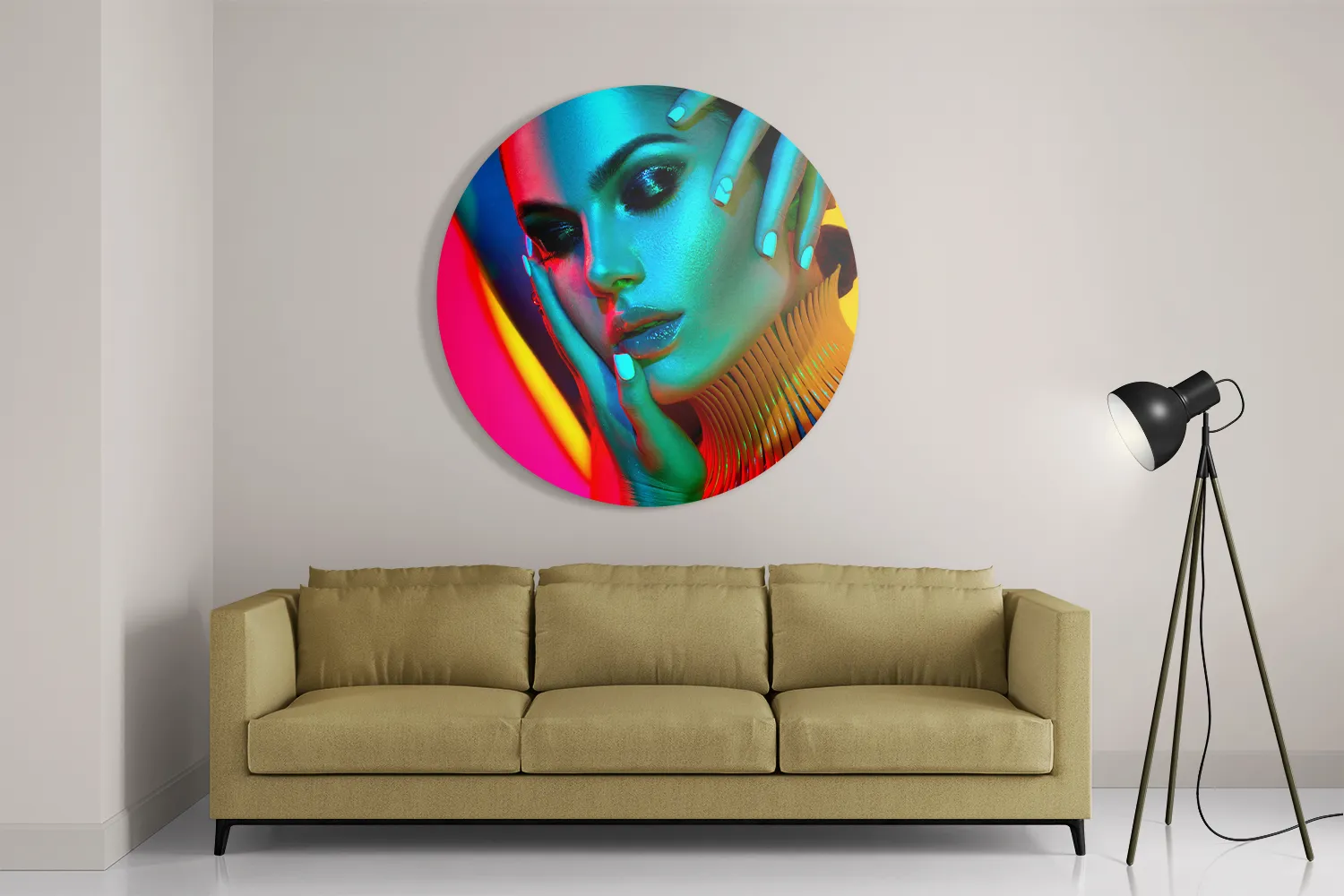 Template_TP_DB_Rond_Beauty_5-2 Schilderij Kleurrijke Vrouw Rond – Muurcirkel Template TP DB Rond Beauty 5 2