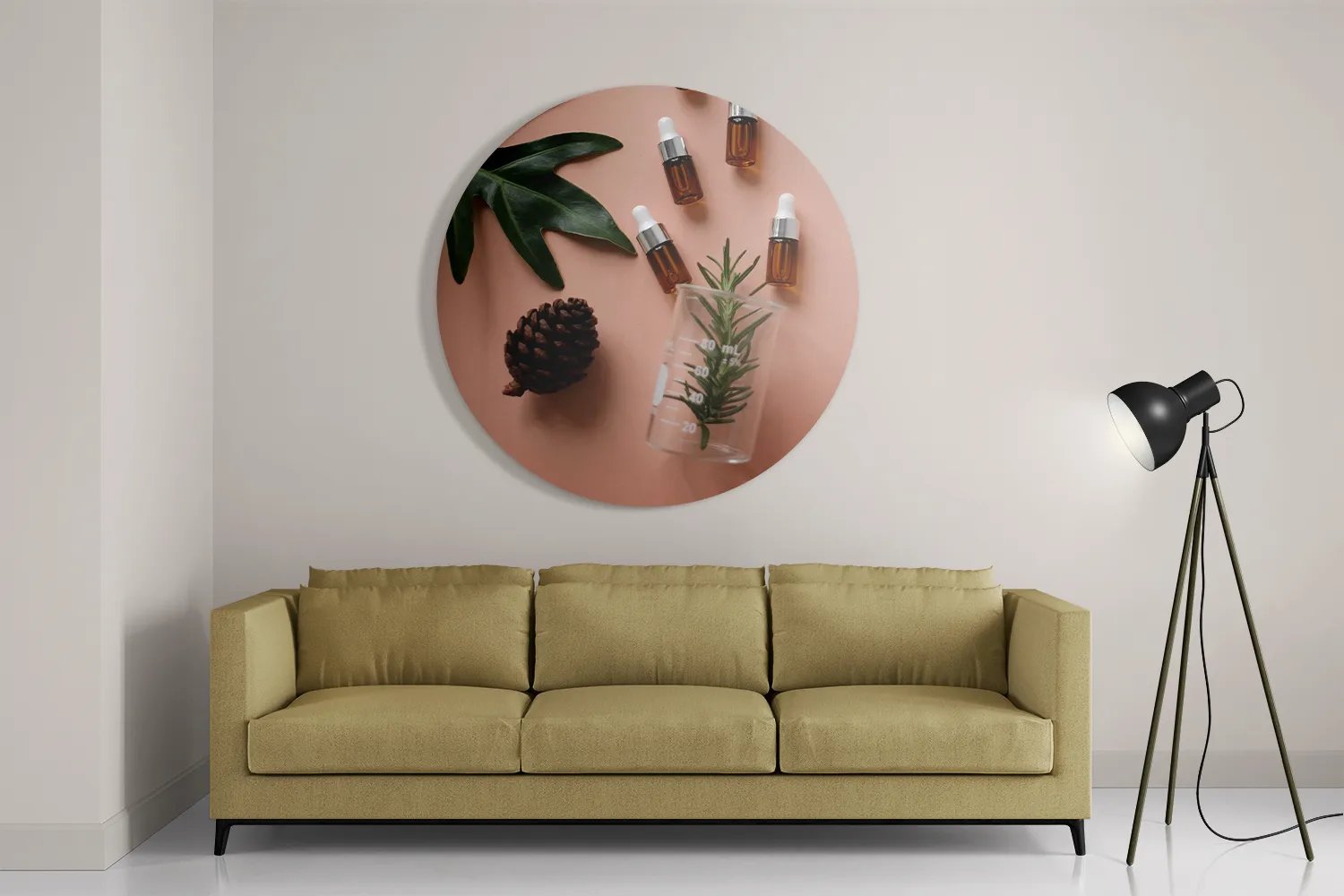 Schilderij Beautysalon 02 Rond – Muurcirkel Template TP DB Rond Beauty 7 2