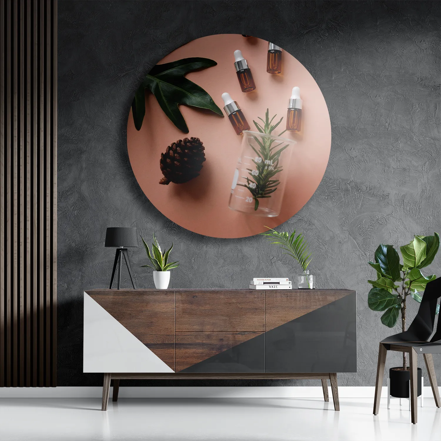 Schilderij Beautysalon 02 Rond – Muurcirkel Template TP DB Rond Beauty 7 3