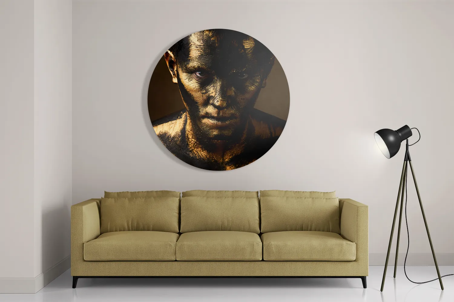 Schilderij Golden Men Rond – Muurcirkel Template TP DB Rond Beauty 9 2