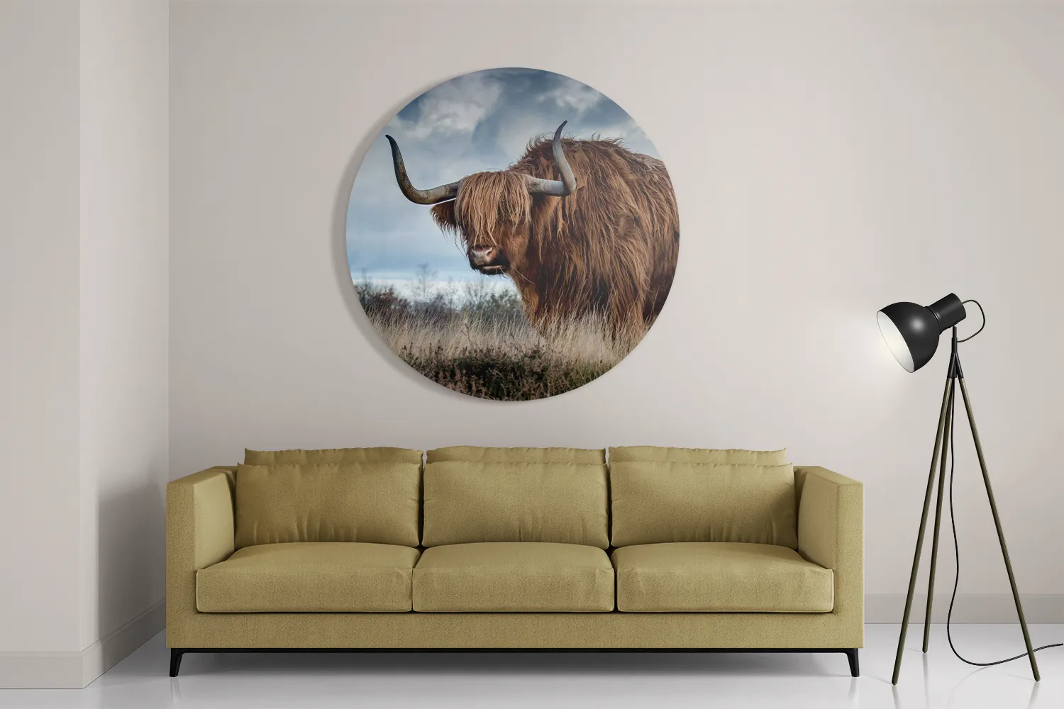 Schilderij Bizon Rond – Muurcirkel Template TP DB Rond Dieren 18 2