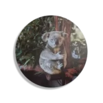 Schilderij De Vastgelamde Koala Rond – Muurcirkel Template TP DB Rond Dieren 23 1