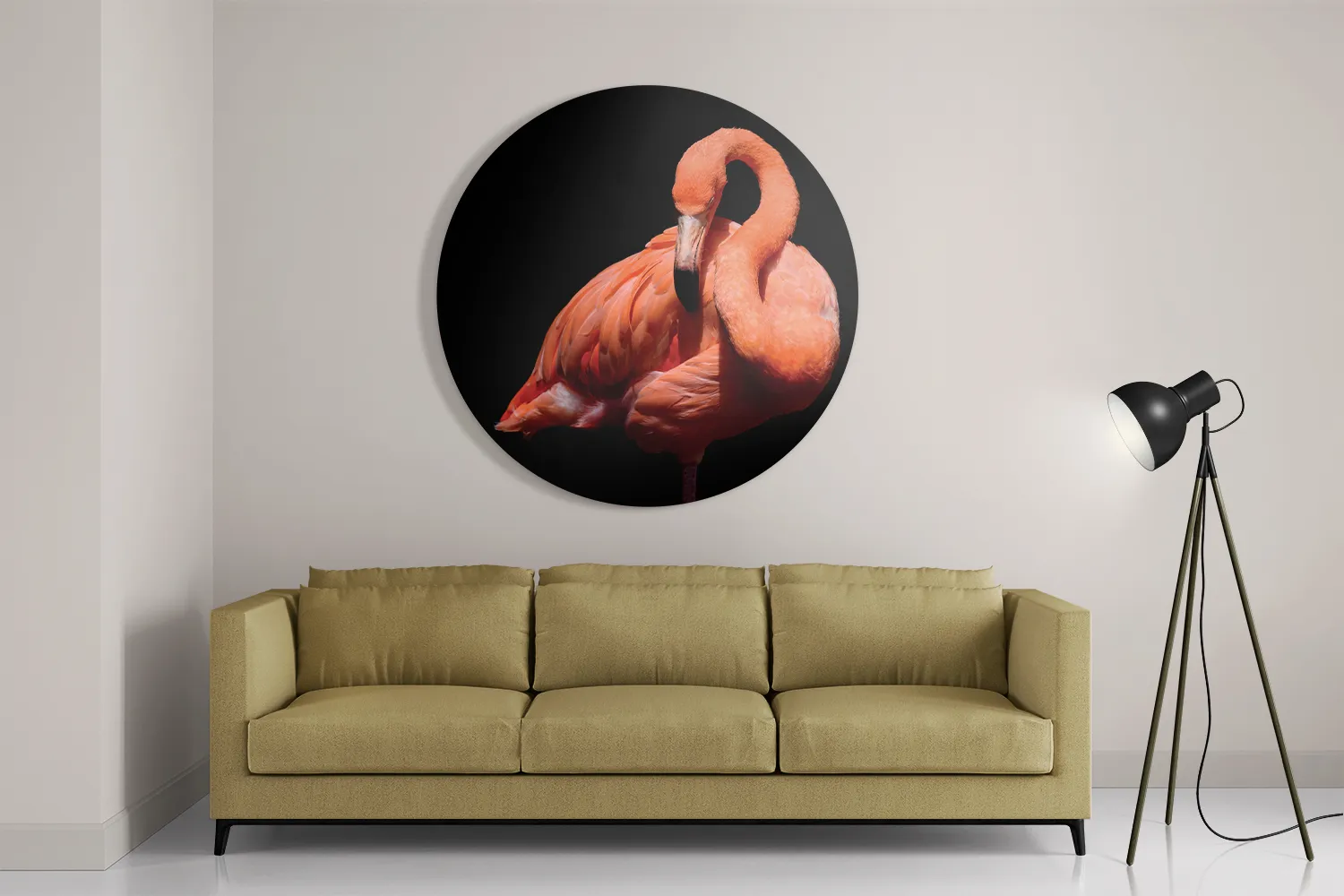 Schilderij Falmingo Contrast Rond – Muurcirkel Template TP DB Rond Dieren 33 2