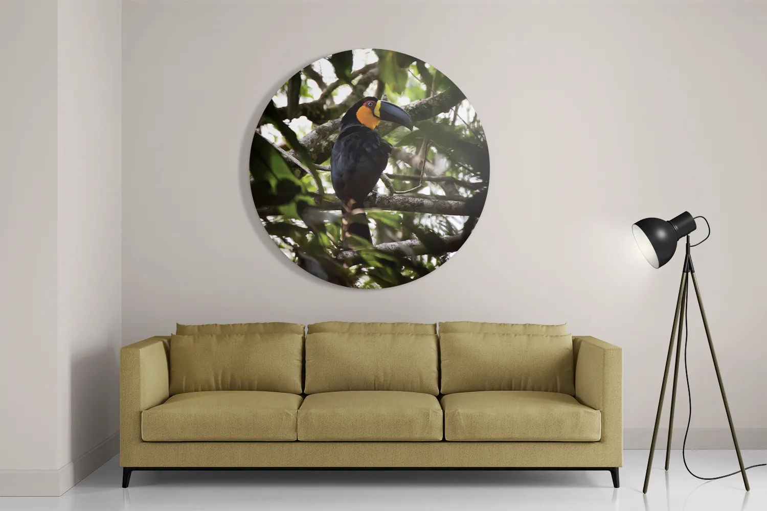 Schilderij De Toekan Rond – Muurcirkel Template TP DB Rond Dieren 37 2