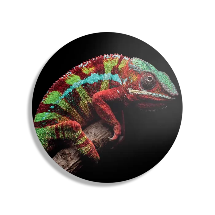 Schilderij De Kameleon Rond – Muurcirkel Template TP DB Rond Dieren 46 1