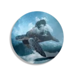 Schilderij De Vliegende Zeeschildpad Rond – Muurcirkel Template TP DB Rond Dieren 70 1