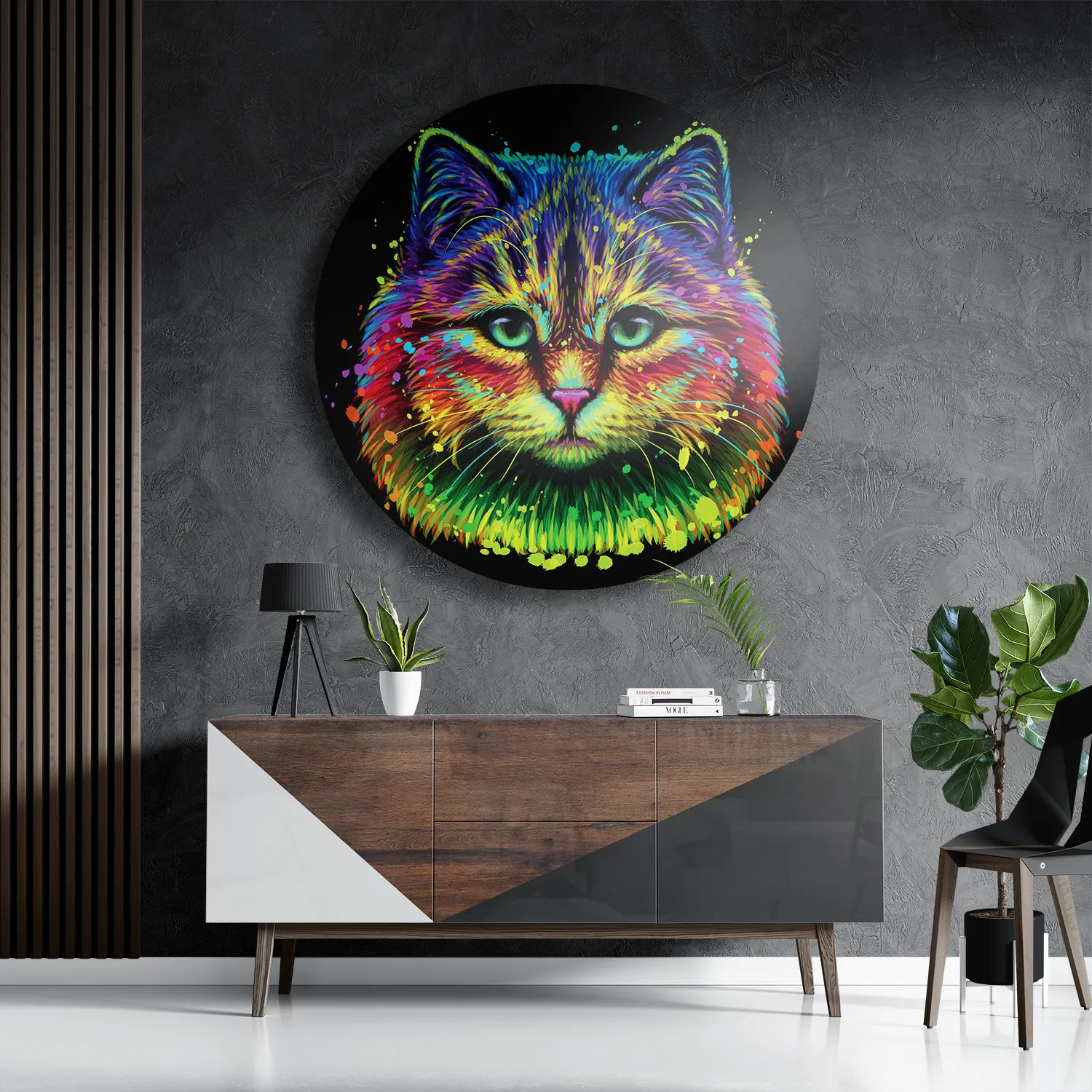 Template_TP_DB_Rond_Dieren_76-3 Schilderij Colored Cat Rond – Muurcirkel Template TP DB Rond Dieren 76 3