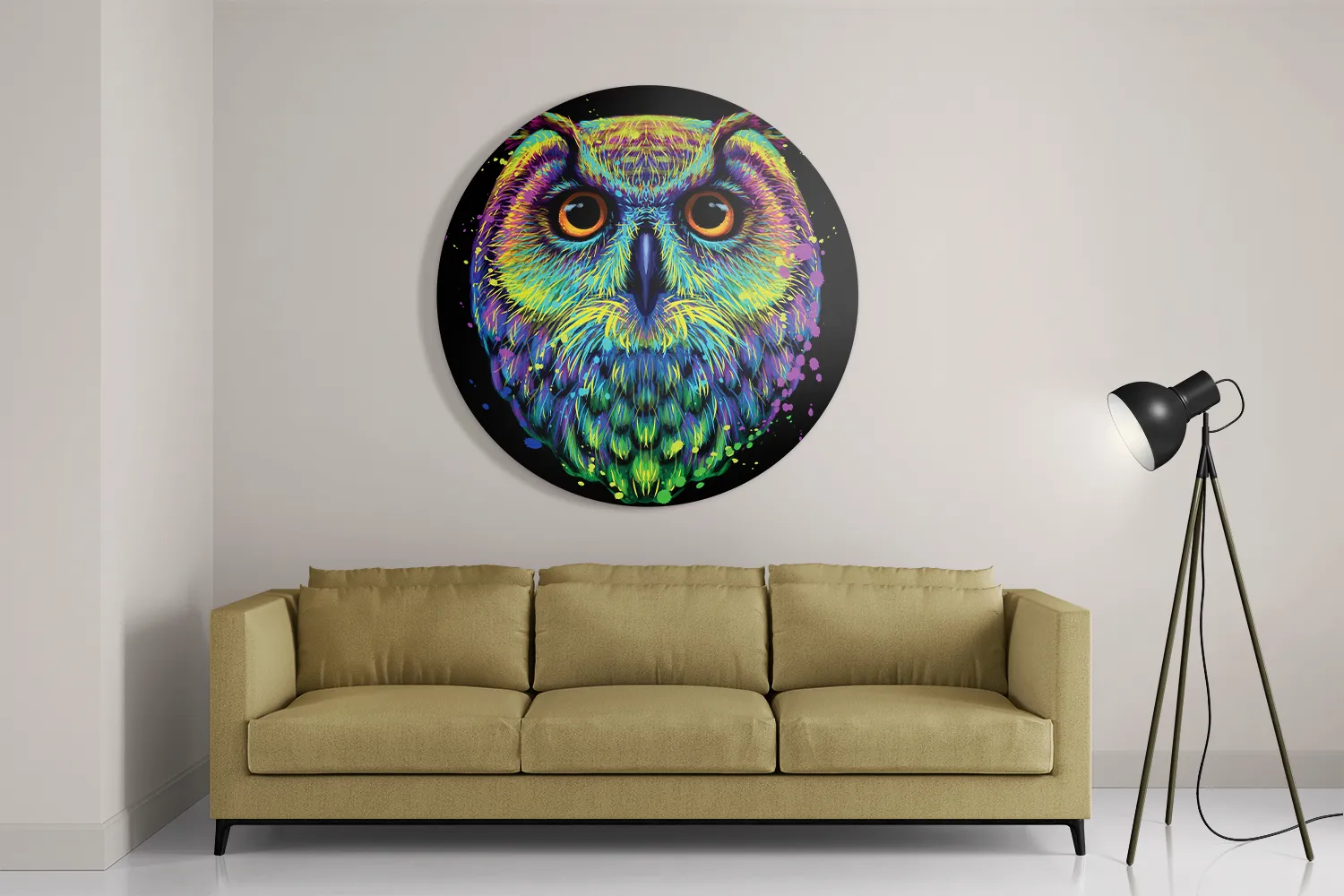Template_TP_DB_Rond_Dieren_82-2 Schilderij Colored Owl 01 Rond – Muurcirkel Template TP DB Rond Dieren 82 2