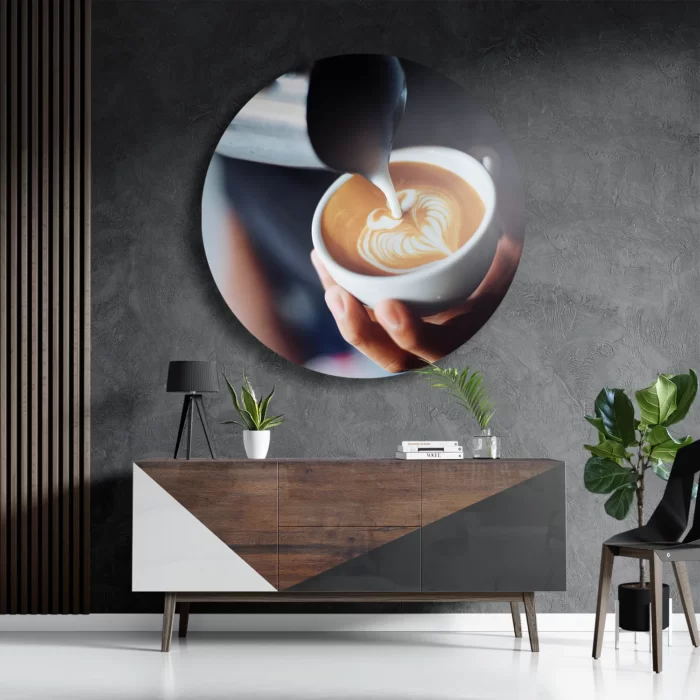 Schilderij Koffie Love Rond – Muurcirkel Template TP DB Rond Eten En Drinken 20 3