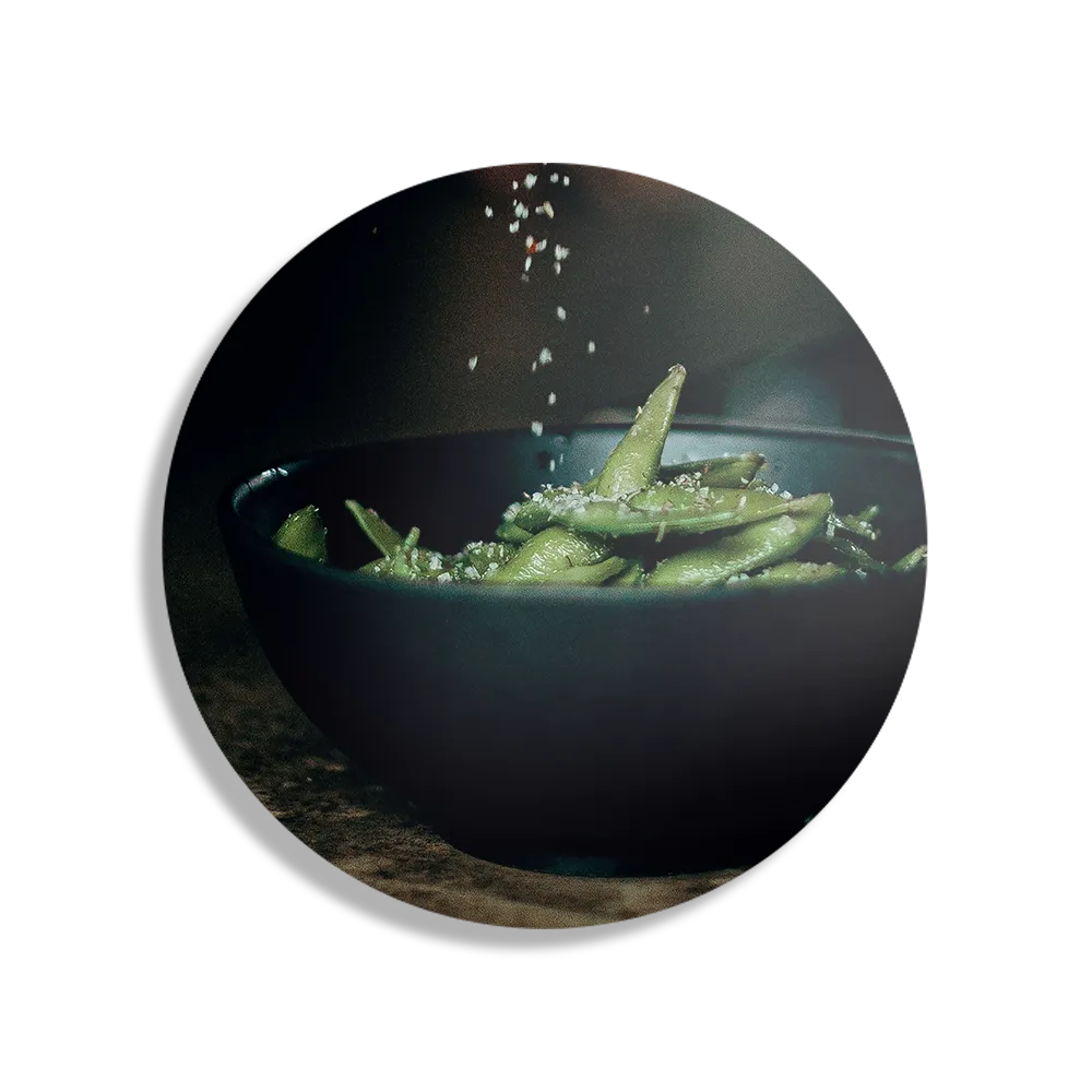 Schilderij Edamame Bonen Gezout Rond – Muurcirkel Template TP DB Rond Eten En Drinken 21 1