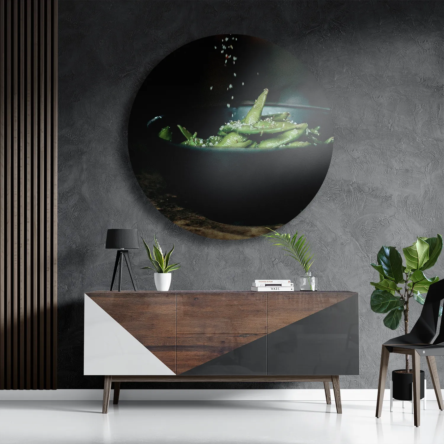 Schilderij Edamame Bonen Gezout Rond – Muurcirkel Template TP DB Rond Eten En Drinken 21 3