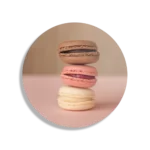 Schilderij Macarons Roze Beige Tinten Rond – Muurcirkel Template TP DB Rond Eten En Drinken 28 1