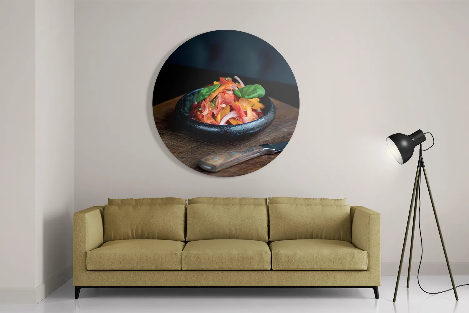 Schilderij Gegrillde Groentes Rond – Muurcirkel Template TP DB Rond Eten En Drinken 29 2
