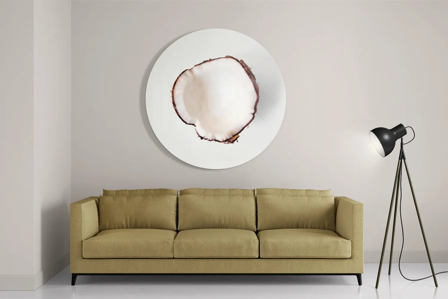 Schilderij Coconut Rond – Muurcirkel Template TP DB Rond Eten En Drinken 3 2