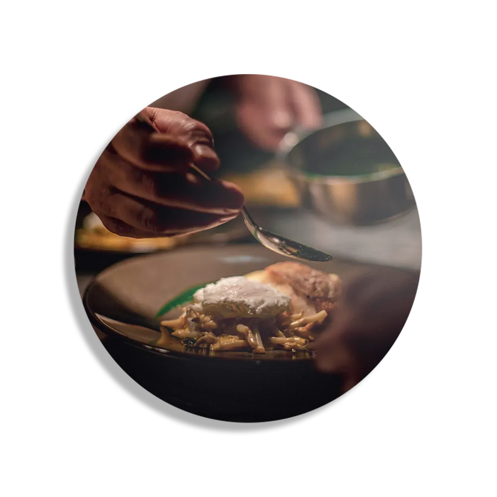Schilderij Cheef Kok Rond – Muurcirkel Template TP DB Rond Eten En Drinken 30 1