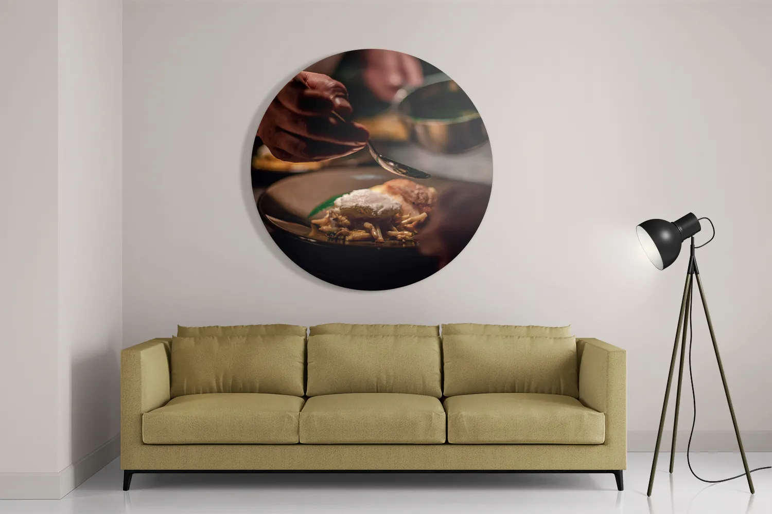 Schilderij Cheef Kok Rond – Muurcirkel Template TP DB Rond Eten En Drinken 30 2