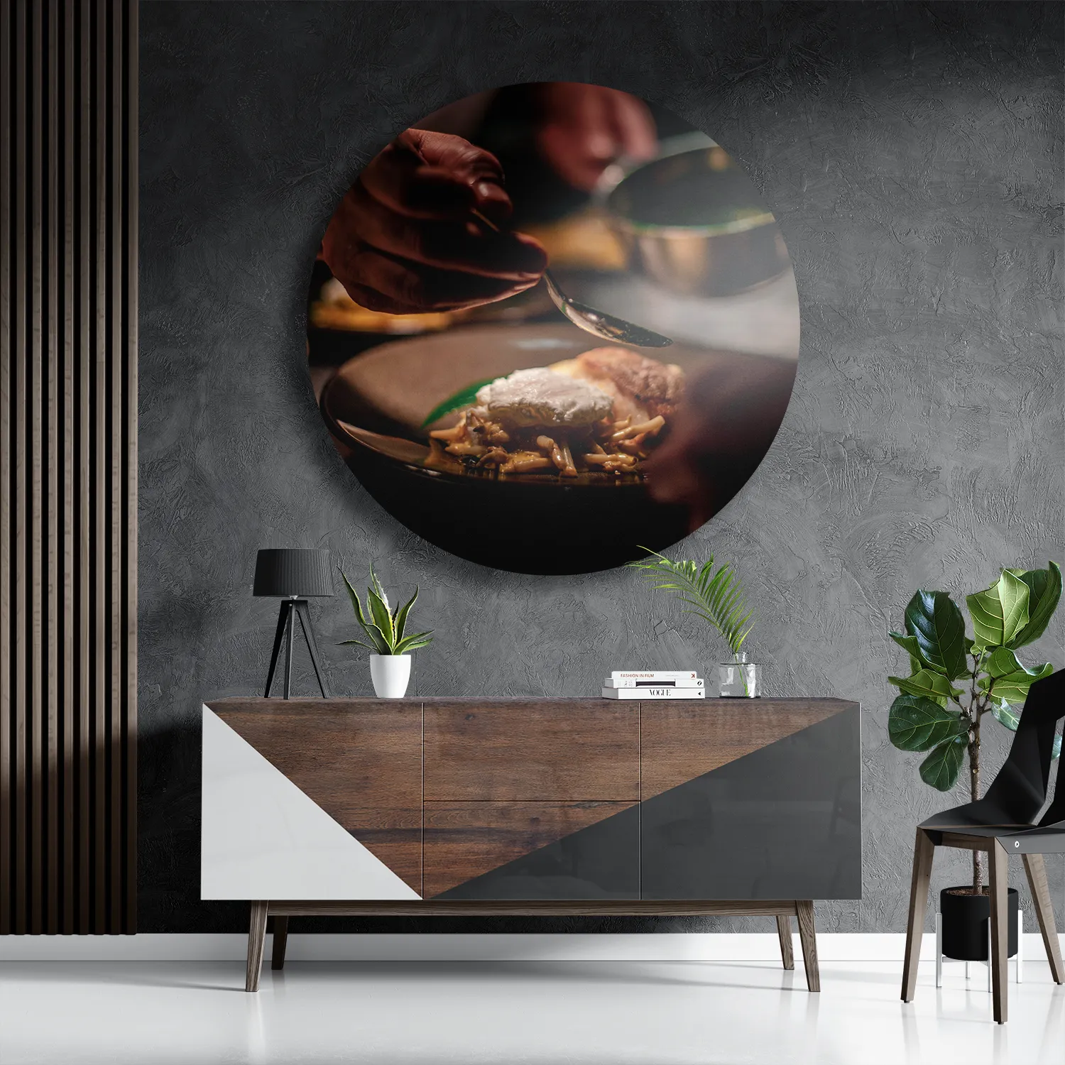 Schilderij Cheef Kok Rond – Muurcirkel Template TP DB Rond Eten En Drinken 30 3