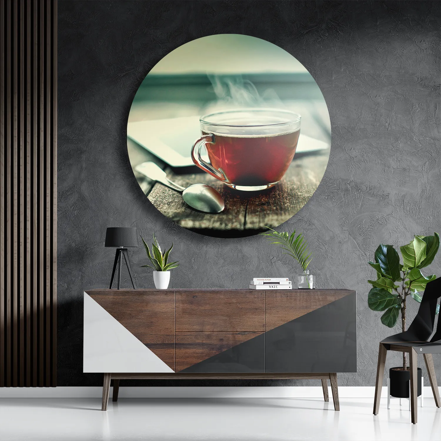 Schilderij Thee Rond – Muurcirkel Template TP DB Rond Eten En Drinken 33 3