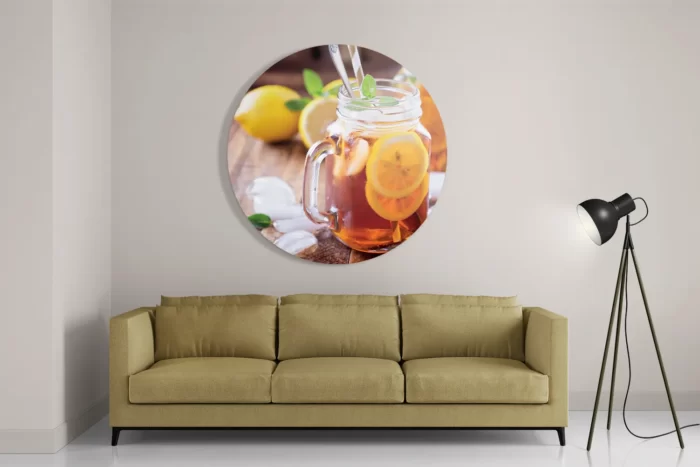 Schilderij Home Made Lemonade Rond – Muurcirkel Template TP DB Rond Eten En Drinken 38 2