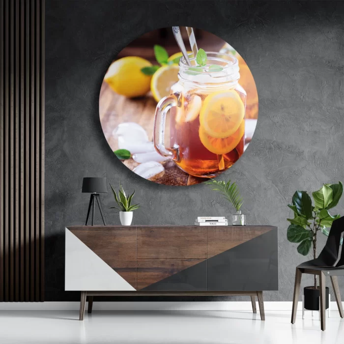 Schilderij Home Made Lemonade Rond – Muurcirkel Template TP DB Rond Eten En Drinken 38 3