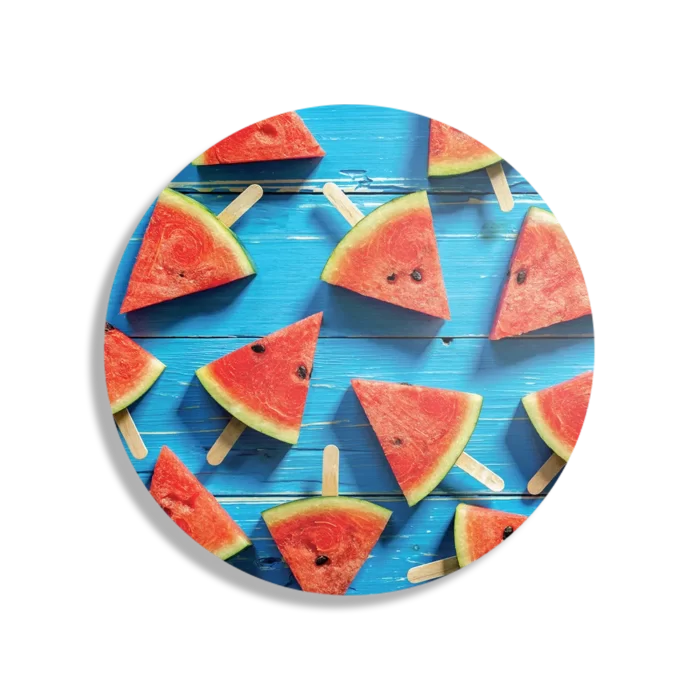 Schilderij Watermeloen Ijsjes Rond – Muurcirkel Template TP DB Rond Eten En Drinken 39 1