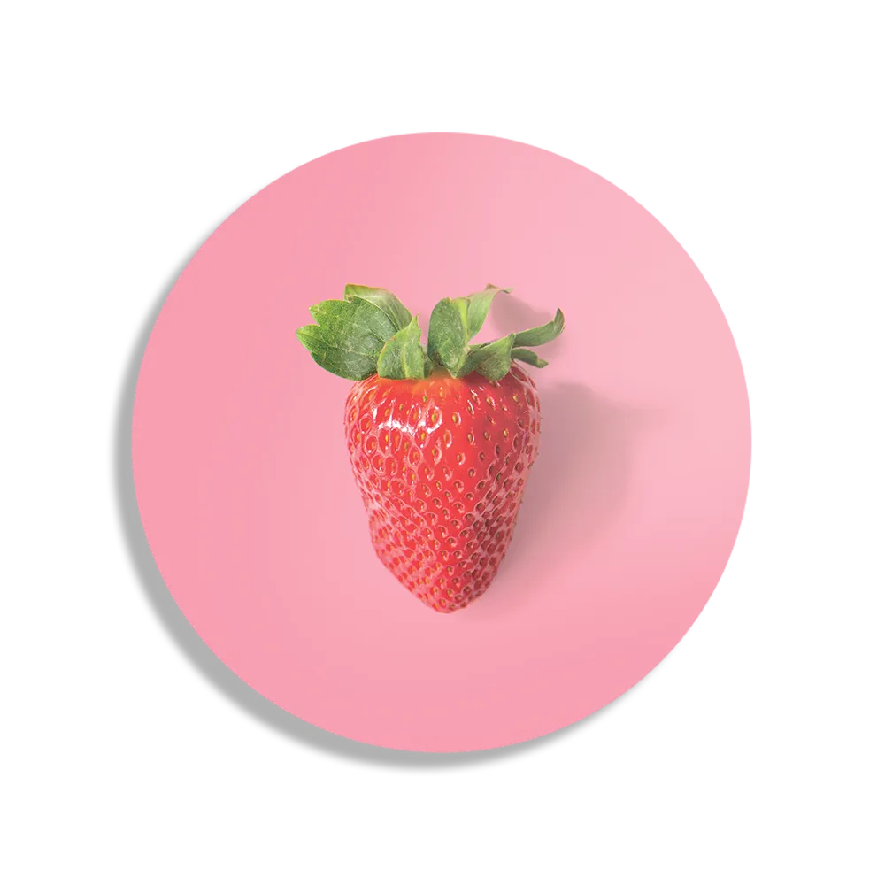 Schilderij Strawberry Rond – Muurcirkel Template TP DB Rond Eten En Drinken 4 1