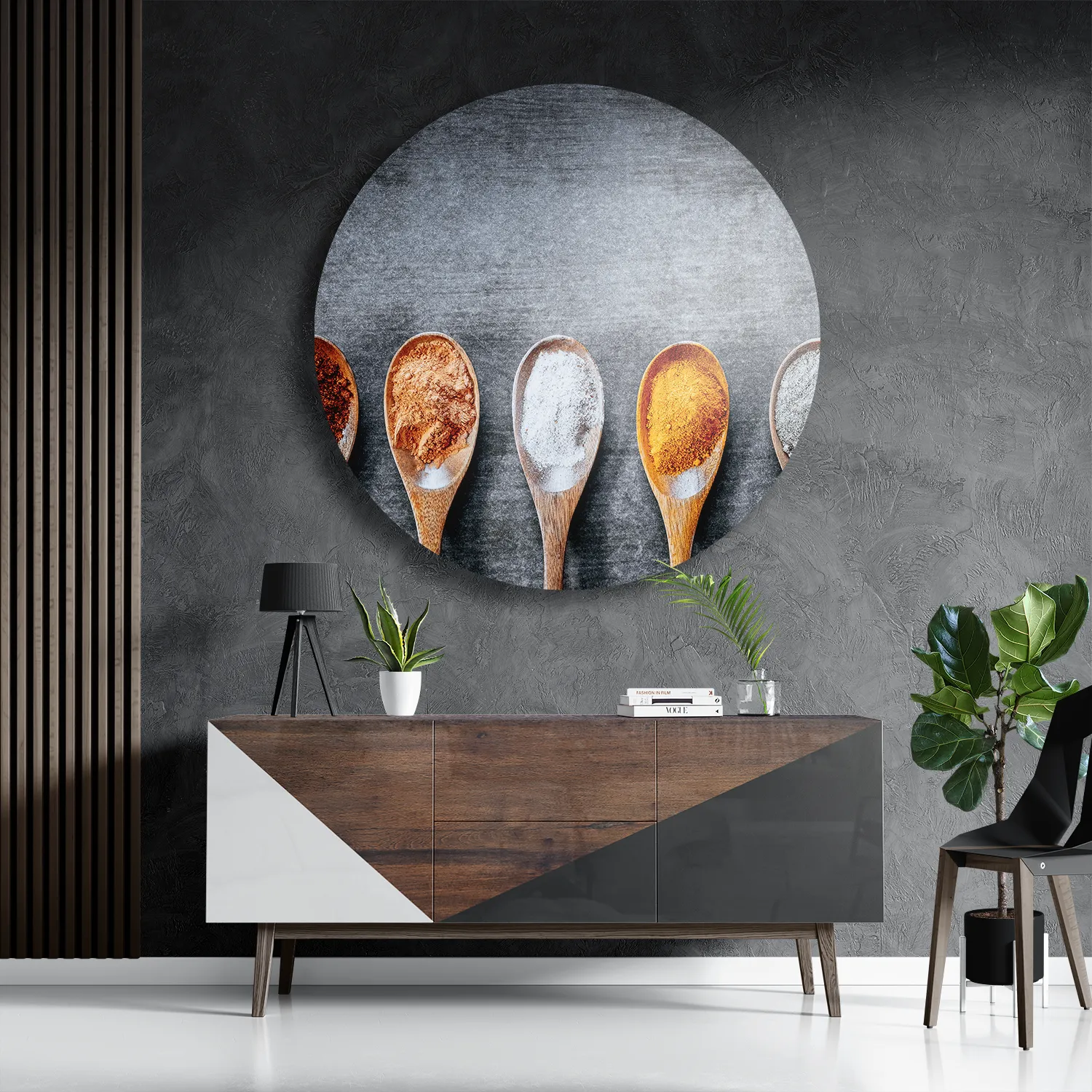 Schilderij Specerijen Rond – Muurcirkel Template TP DB Rond Eten En Drinken 40 3