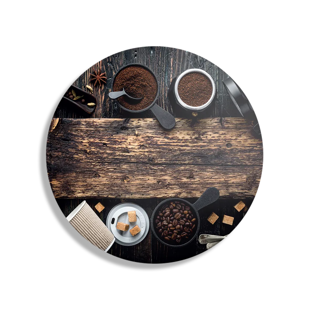 Schilderij Home Made Coffees Set Rond – Muurcirkel Template TP DB Rond Eten En Drinken 43 1