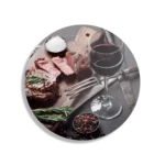 Schilderij Beef met Rode Wijn Rond – Muurcirkel Template TP DB Rond Eten En Drinken 47 1