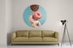 Schilderij Donuts Rond – Muurcirkel Template TP DB Rond Eten En Drinken 48 2
