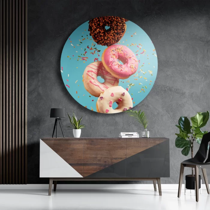 Schilderij Donuts Rond – Muurcirkel Template TP DB Rond Eten En Drinken 48 3