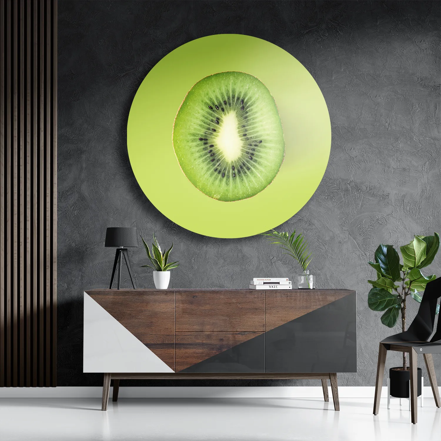 Schilderij Kiwi Rond – Muurcirkel Template TP DB Rond Eten En Drinken 5 3