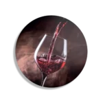 Schilderij Glas Rode wijn 02 Rond – Muurcirkel Template TP DB Rond Eten En Drinken 51 1