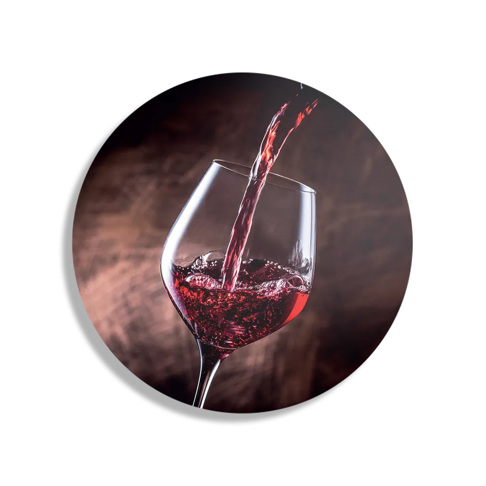 Schilderij Glas Rode wijn 02 Rond – Muurcirkel Template TP DB Rond Eten En Drinken 51 1