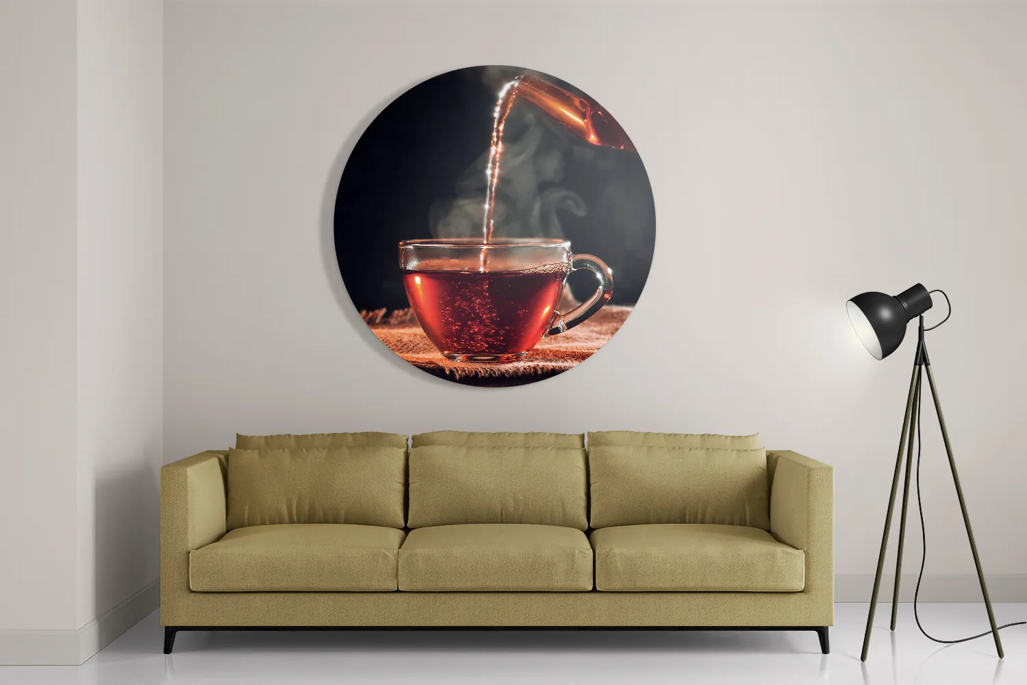Schilderij Thee Bij Ons Thuis Rond – Muurcirkel Template TP DB Rond Eten En Drinken 52 2