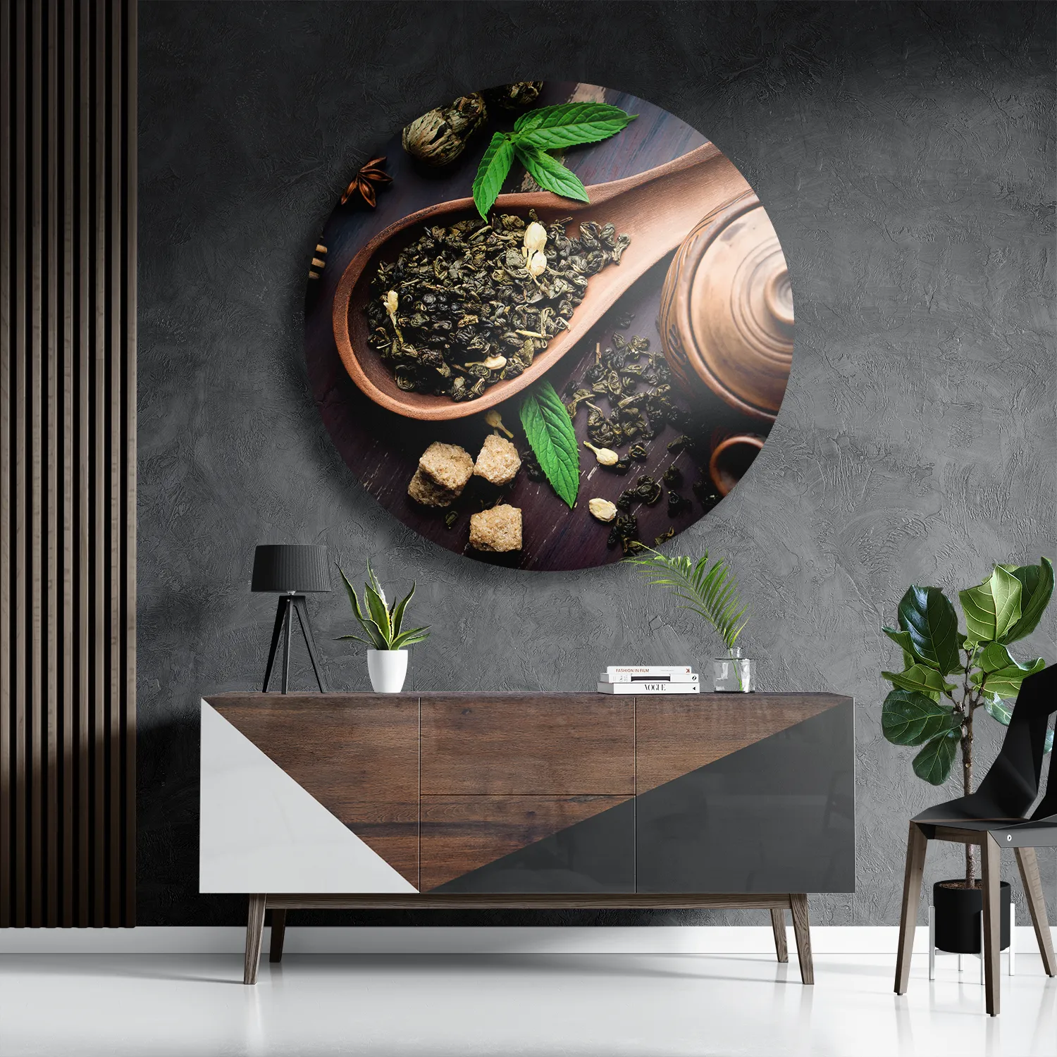 Schilderij Specerijen Met Set Rond – Muurcirkel Template TP DB Rond Eten En Drinken 54 3