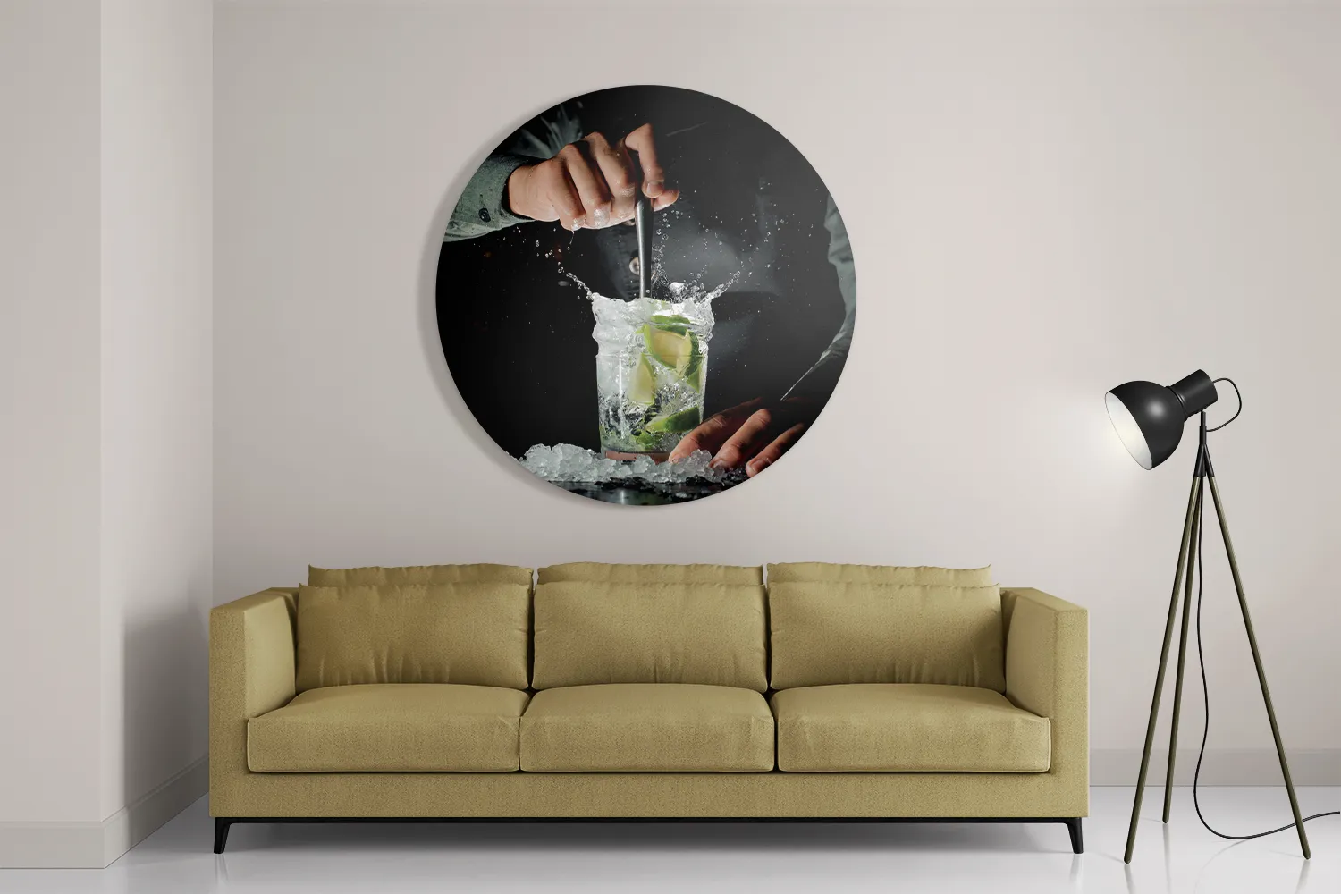 Schilderij Cocktail Bar 02 Rond – Muurcirkel Template TP DB Rond Eten En Drinken 56 2