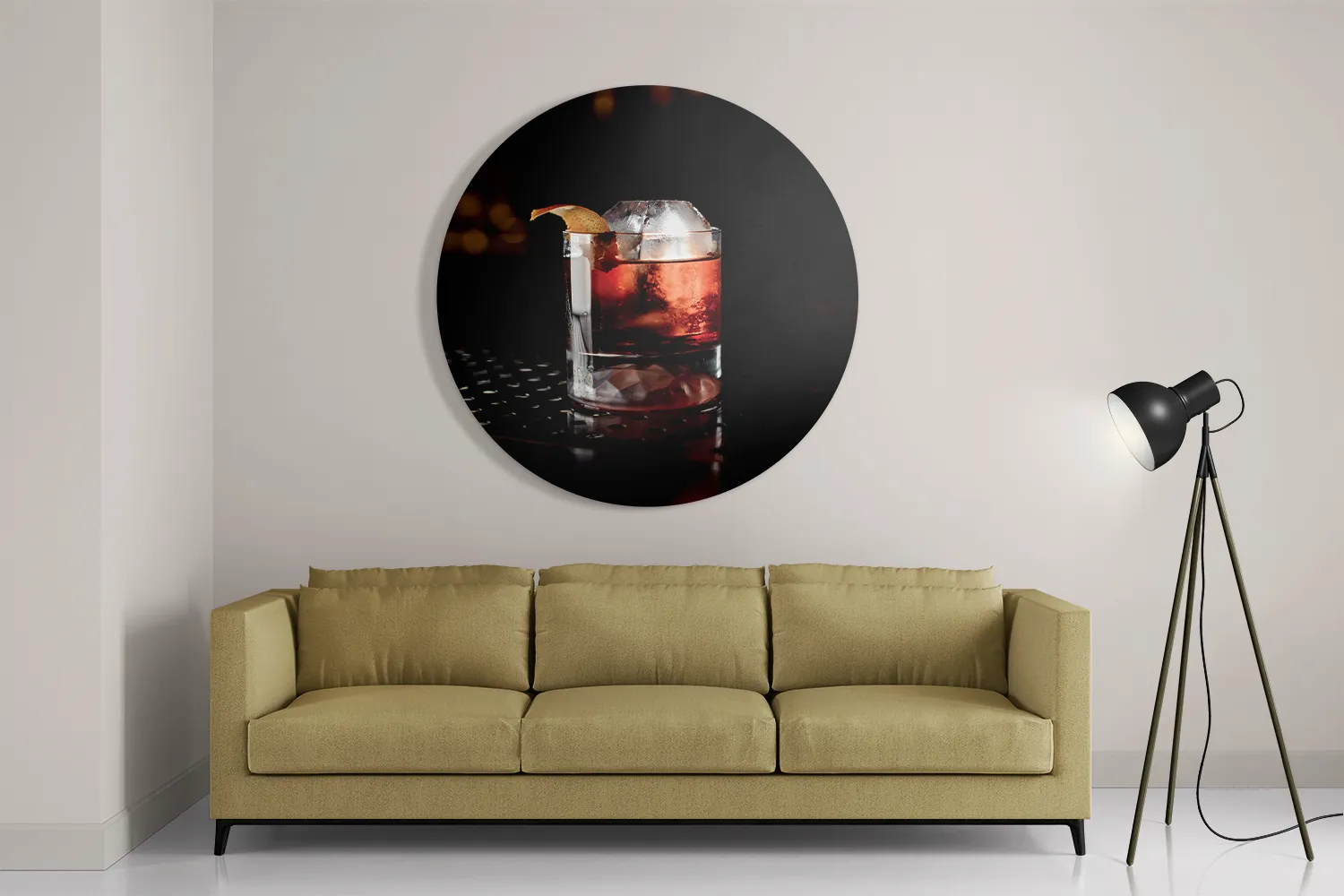 Schilderij Cocktail Bar 03 Rond – Muurcirkel Template TP DB Rond Eten En Drinken 61 2