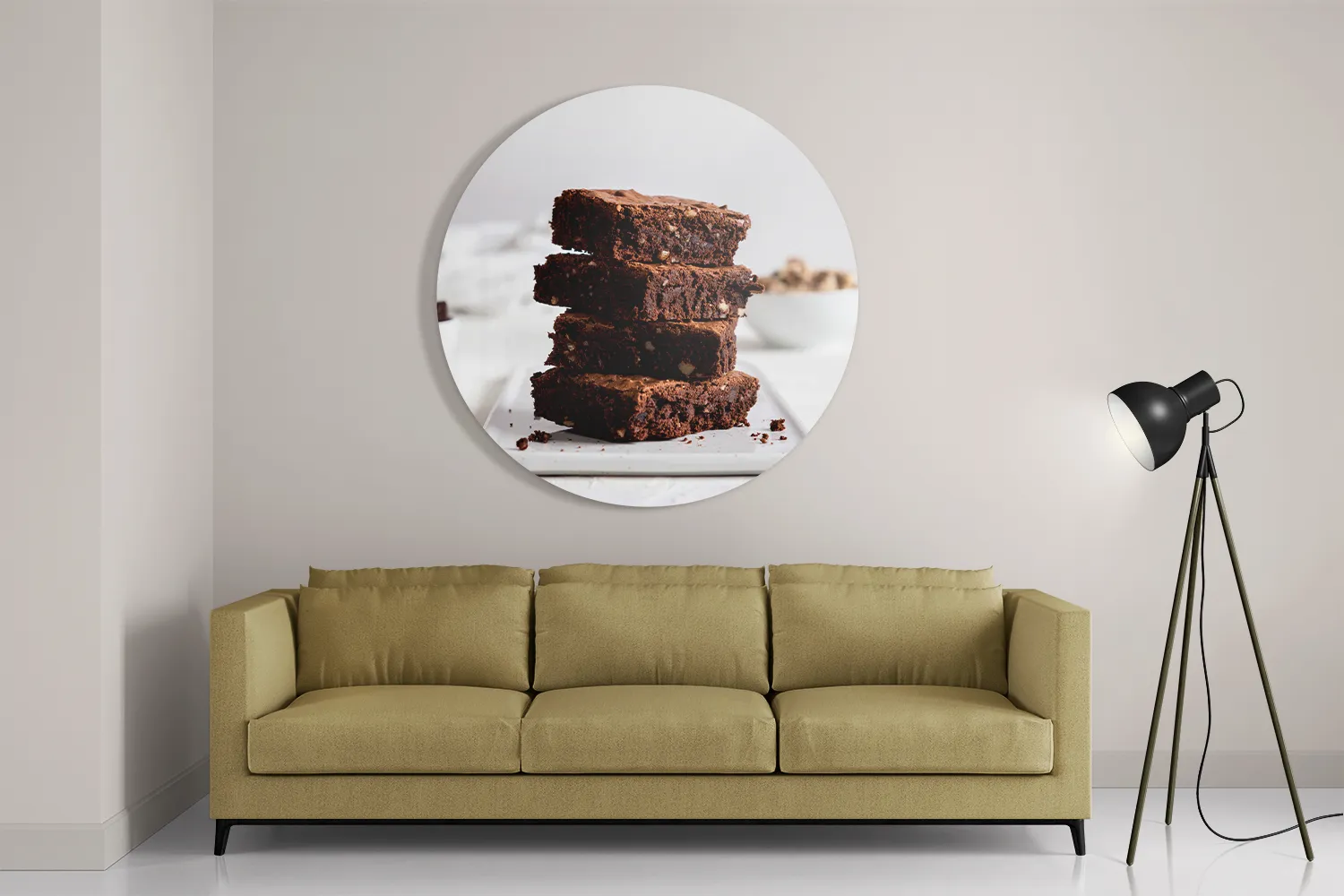 Schilderij Brownie Rond – Muurcirkel Template TP DB Rond Eten En Drinken 62 2
