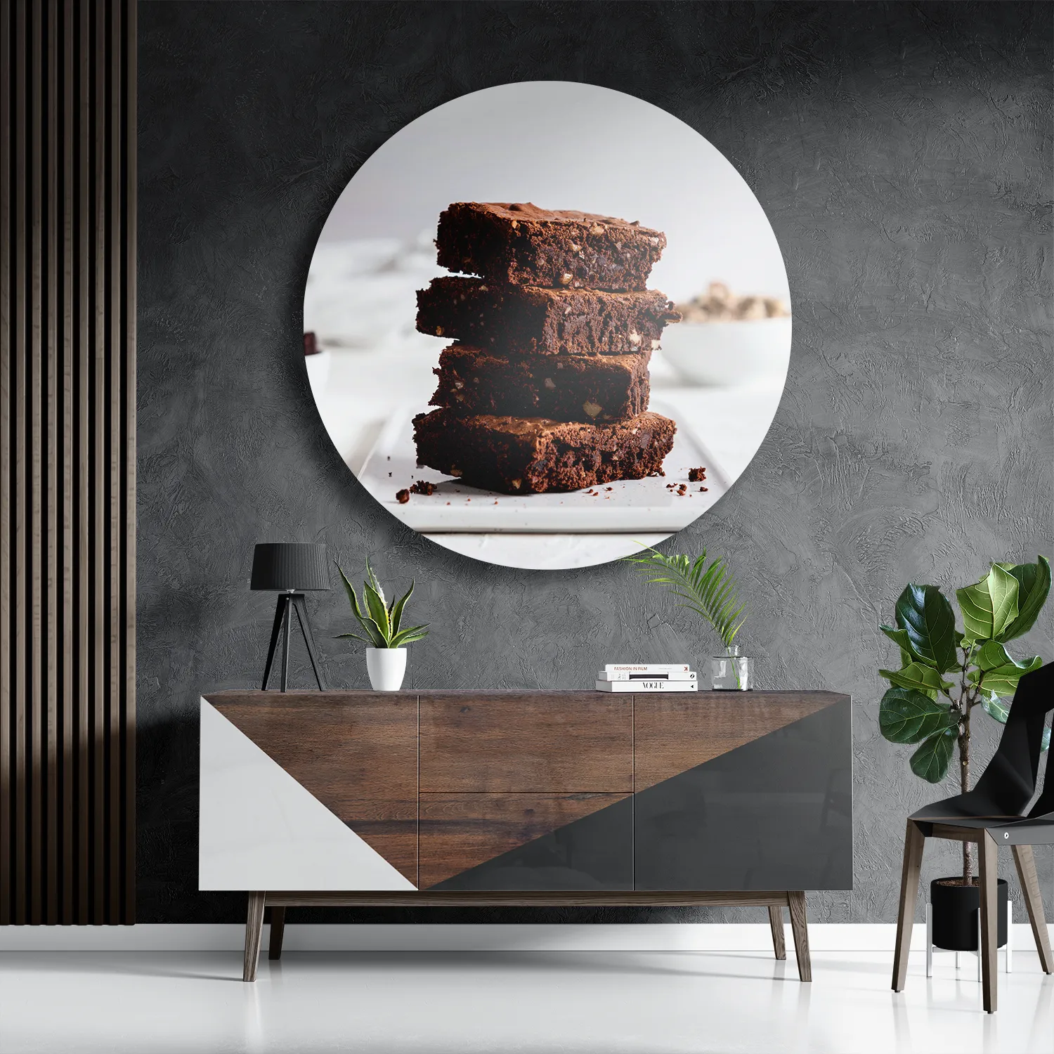 Schilderij Brownie Rond – Muurcirkel Template TP DB Rond Eten En Drinken 62 3