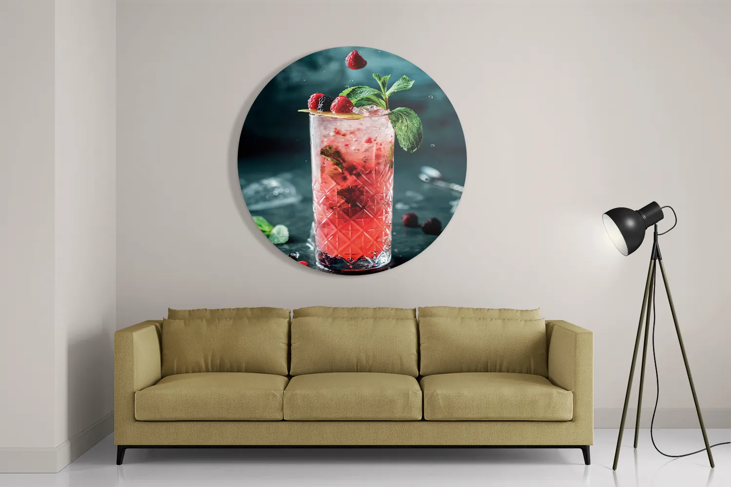 Schilderij Cocktail Bar 04 Rond – Muurcirkel Template TP DB Rond Eten En Drinken 65 2