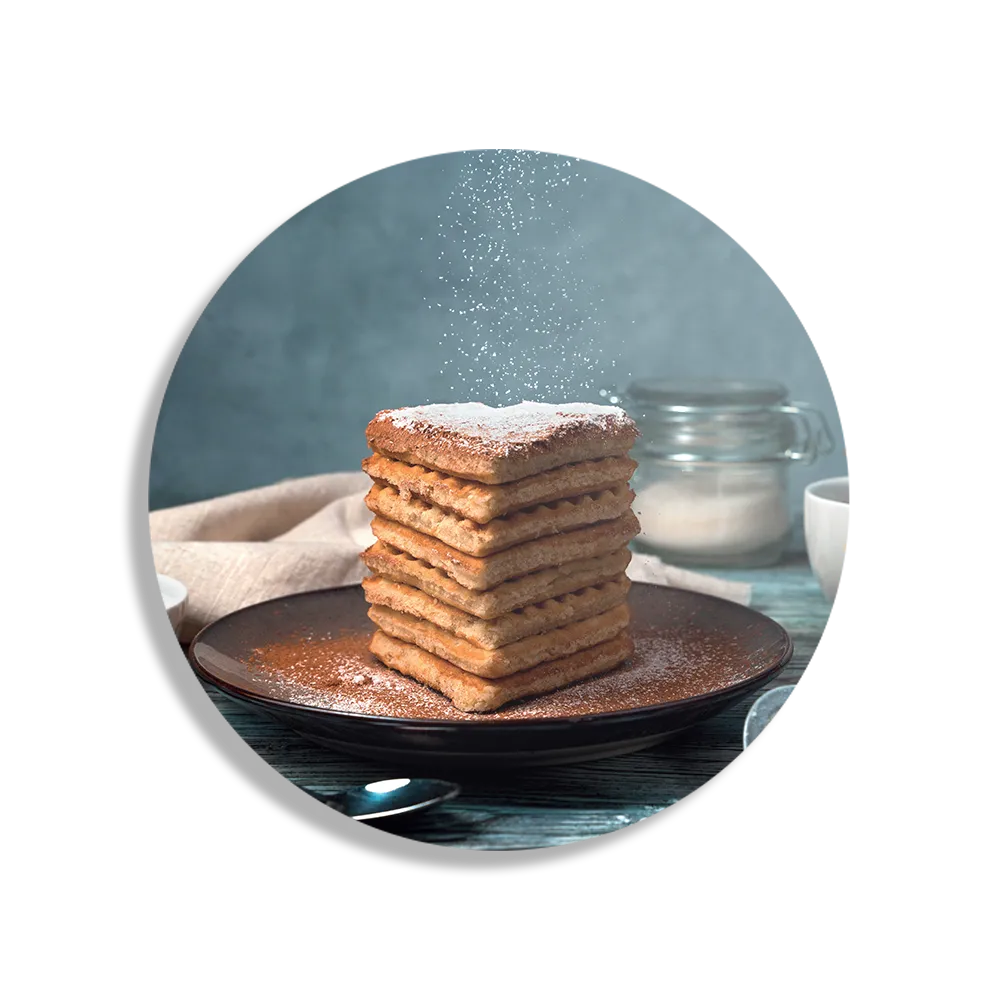 Schilderij Wafels Rond – Muurcirkel Template TP DB Rond Eten En Drinken 68 1