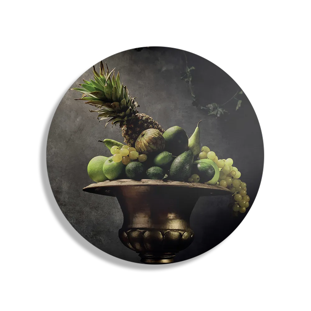Schilderij Fruit Schaal 01 Rond – Muurcirkel Template TP DB Rond Eten En Drinken 74 1