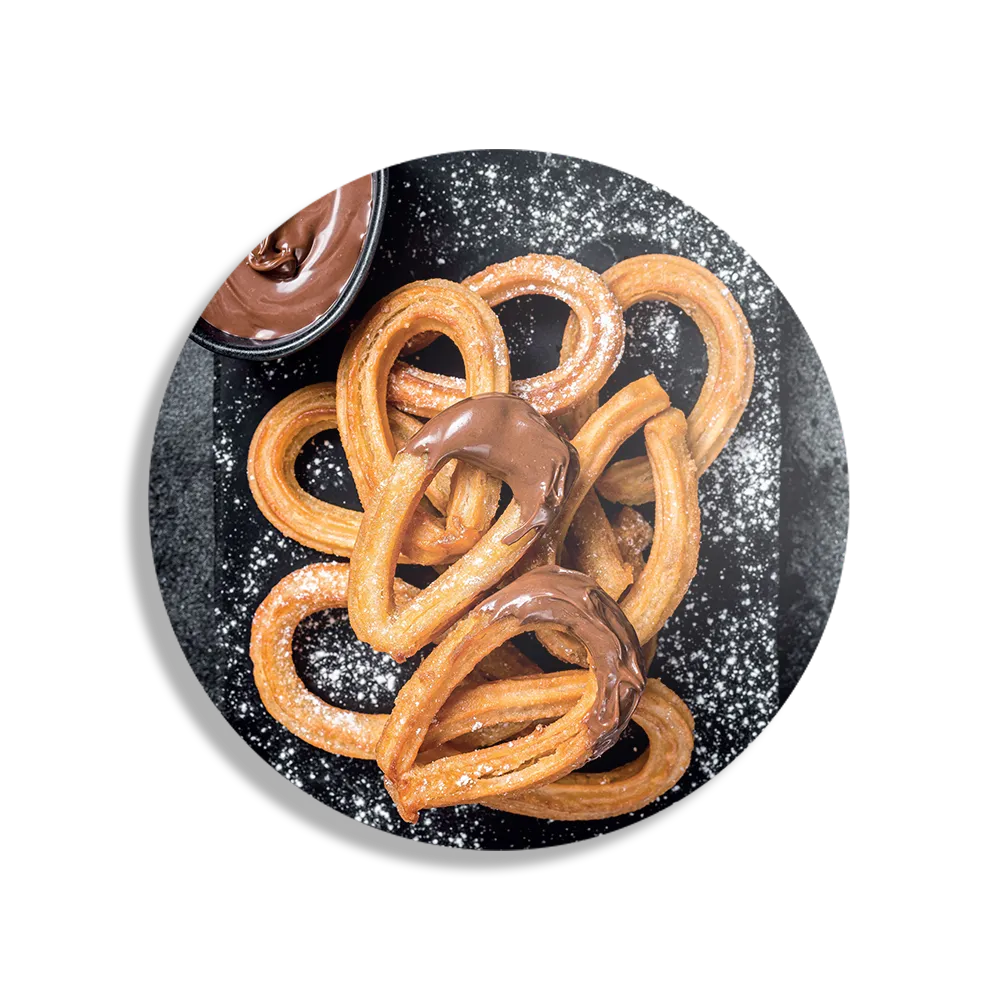 Schilderij Churros Rond – Muurcirkel Template TP DB Rond Eten En Drinken 76 1