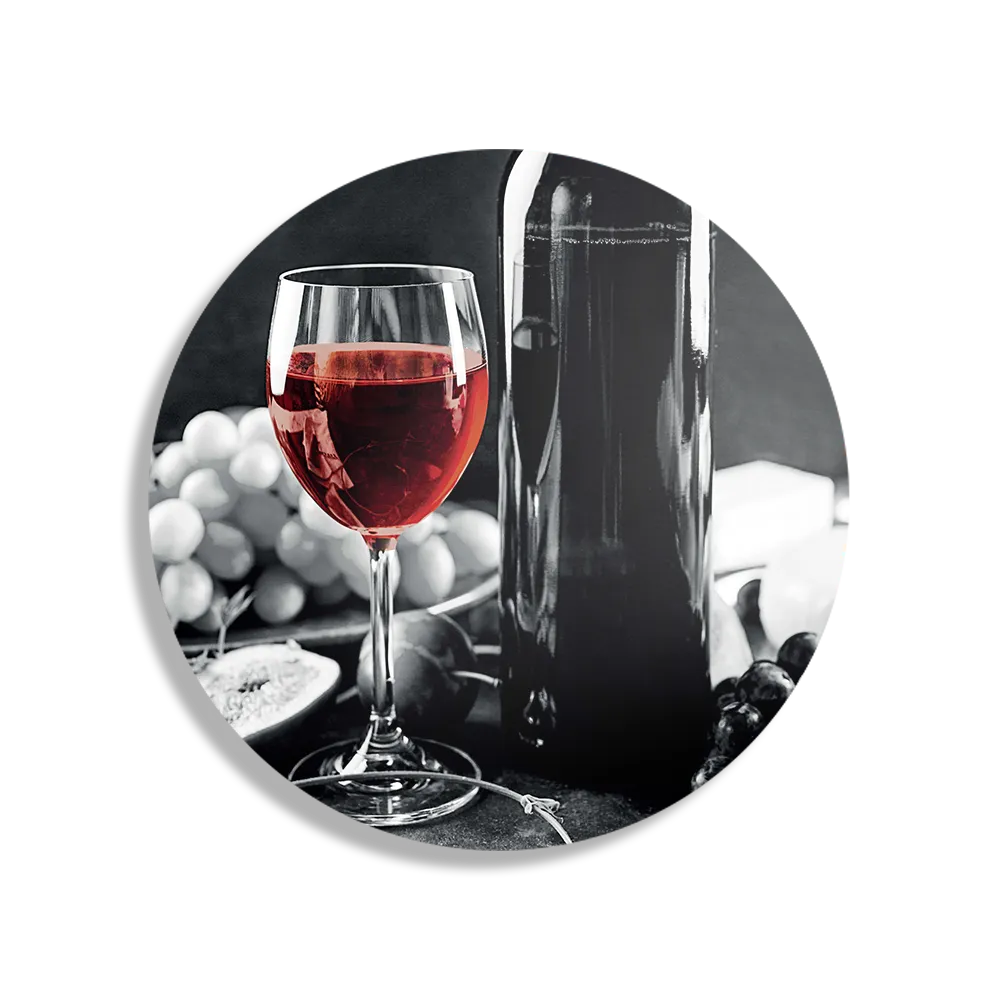Schilderij Red Red Wine 01 Rond – Muurcirkel Template TP DB Rond Eten En Drinken 78 1