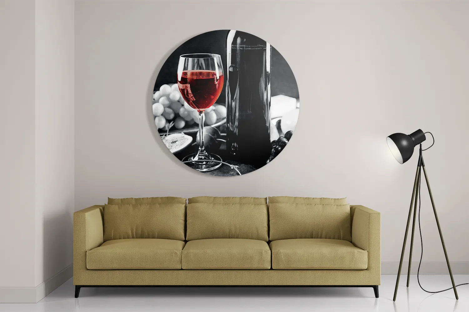 Schilderij Red Red Wine 01 Rond – Muurcirkel Template TP DB Rond Eten En Drinken 78 2