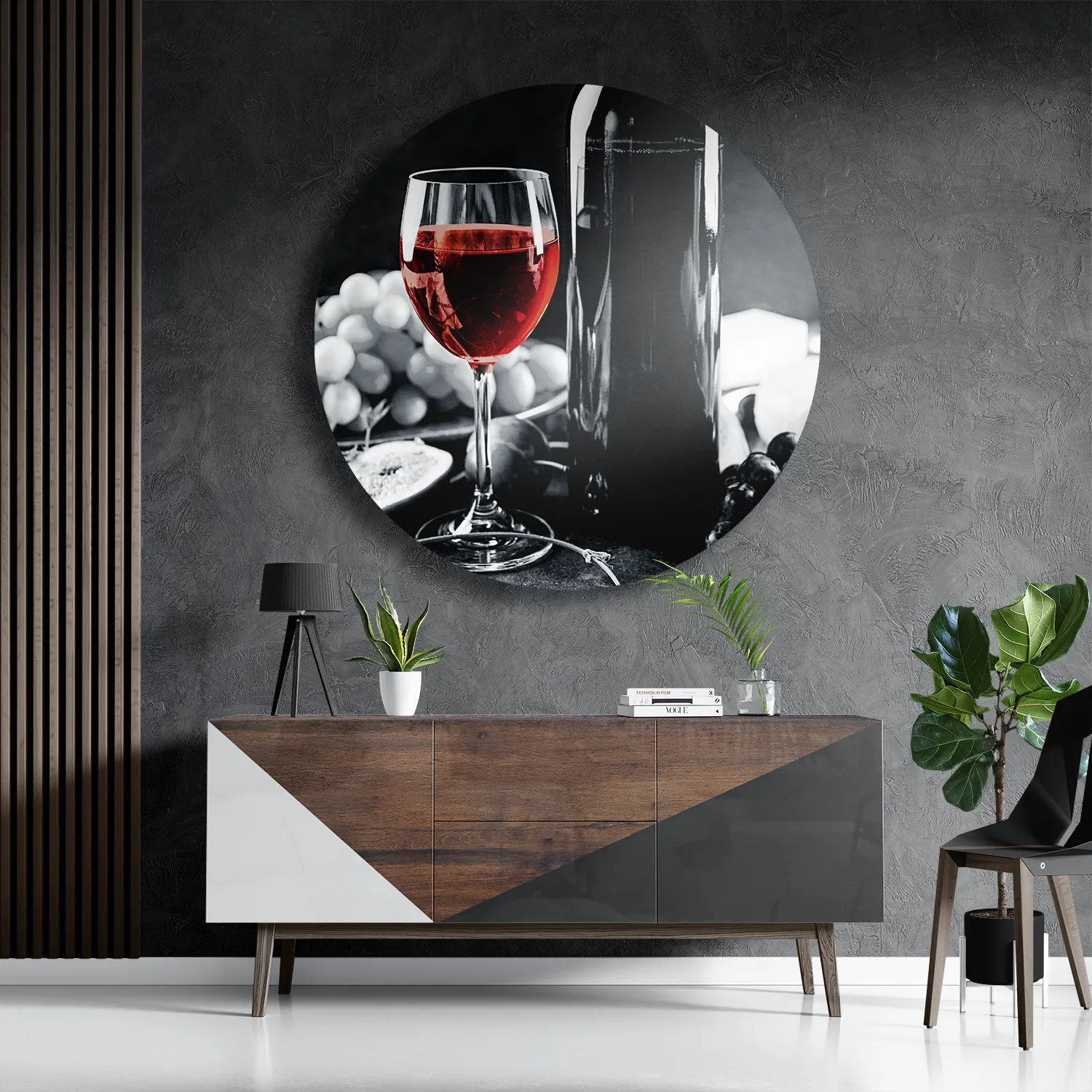 Schilderij Red Red Wine 01 Rond – Muurcirkel Template TP DB Rond Eten En Drinken 78 3